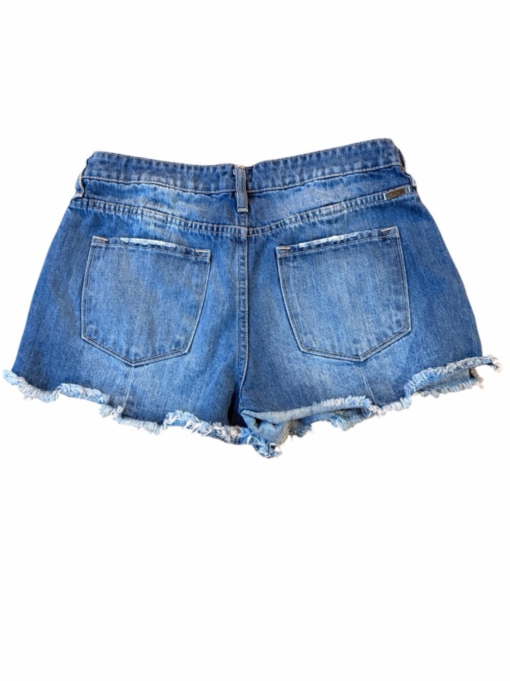 KanCan Blue Denim Frayed Hem Jean Shorts
